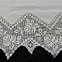 Bavlnená záclonka GLORY s háčkovanou čipkou 50 cm