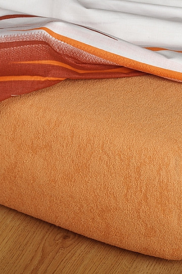 Froté prestieradlo farba karamel
