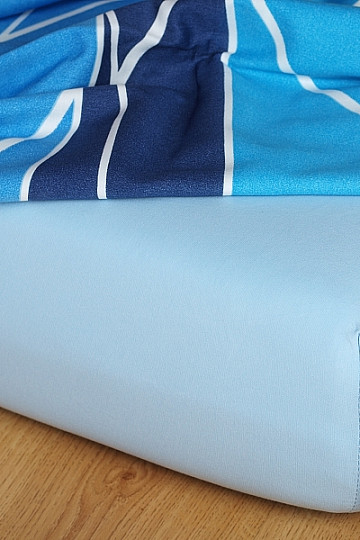 Jersey prestieradlo farba svetlo modrá