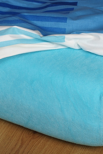Jersey prestieradlo farba tyrkys