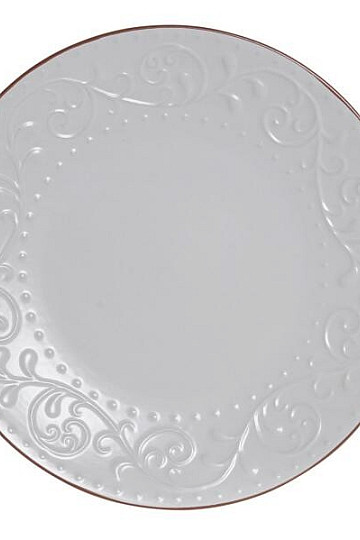 Tanier plytký WHITE RELIEF 27.5x2cm biely