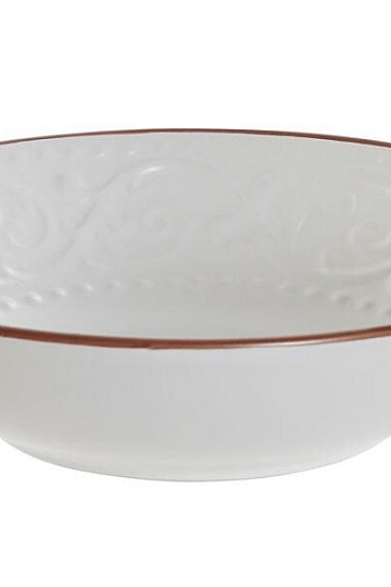 Tanier hlboký WHITE RELIEF 20.5x5cm biely