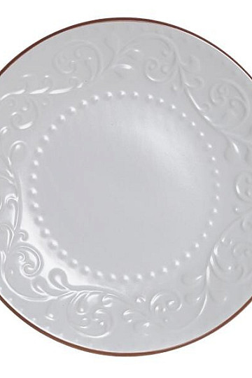 Tanier dezertný WHITE RELIEF 21x2.5cm