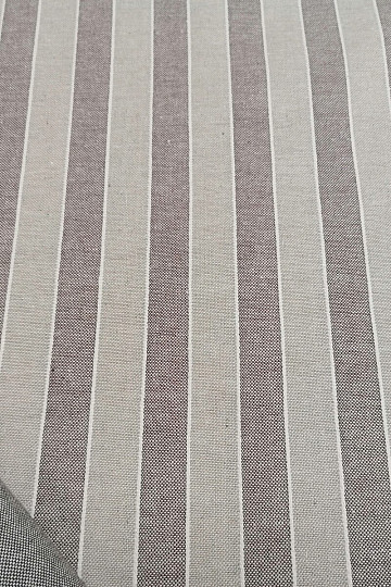 Dekoračná látka Trebol pruhy - hnedé 2 cm 55