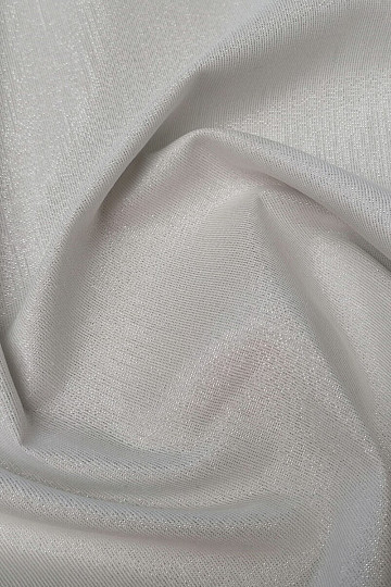 Vianočná dekoračná látka Santa s lurexom bielo-strieborná