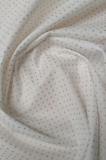 Bavlnená látka PISANI bodka strieborná