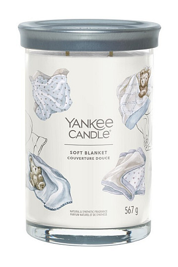 sviečka YANKEE CANDLE vôňa SOFT BLANKET TUMBER VEĽKÝ 2 KNOTY
