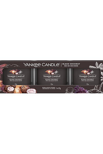 sviečka YANKEE CANDLE vôňa BLACK COCONUT SADA 3 kusov