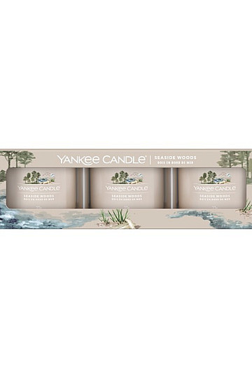 sviečka YANKEE CANDLE vôňa SEASIDE WOODS SADA 3 kusov