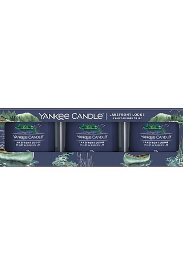 sviečka YANKEE CANDLE vôňa LAKEFRONT LODGE SADA 3 kusov
