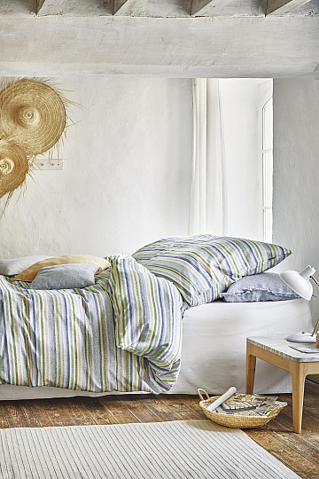 IRISETTE luxusný jemný krep EASY 8513-30 zelené pruhy