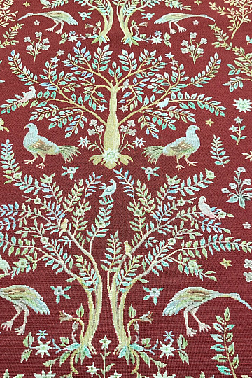 Gobelínová látka WILLIAM MORRIS bordó