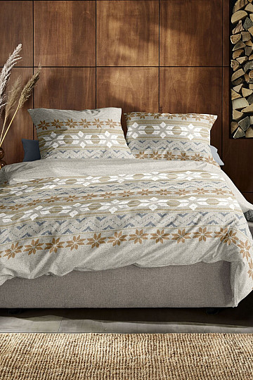 Luxusné flanelové obliečky IRISETTE PANDA 8621-80 NATUR