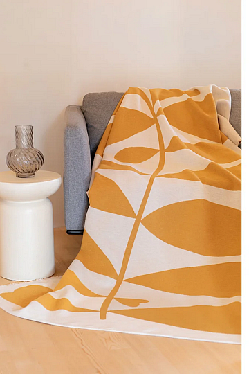 Deka DF LUCA VEĽKÉ LISTY ŽLTÁ