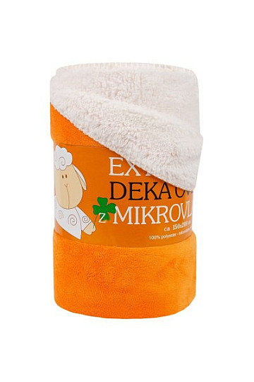 deka z mikrovlákna Mekka OVEČKA oranžová