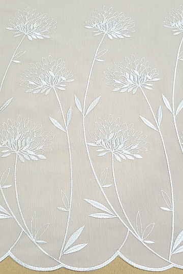 Luxusná záclona GERSTER 11868 biela výšivka