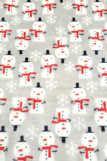 Plyšová látka SNEHULÁCI