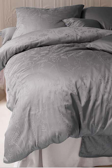 Luxusný bavlnený damask RIO TMAVO SIVÝ