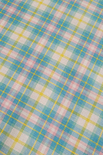 Dekoračná látka DEMER ZELENO RUŽOVÝ