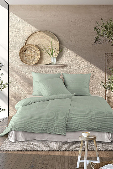 IRISETTE luxusný bavlnený satén TOKIO 8607-30 zelená