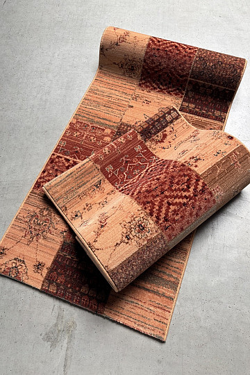 Luxusný vlnený behúň ROYAL PATCHWORK cream