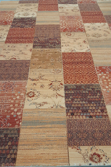 Luxusné vlnené koberce KASHQAI PATCHWORK cream