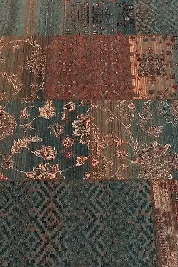 Luxusné vlnené koberce ROYAL PATCHWORK green