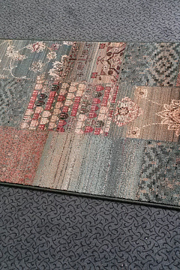 Luxusné vlnený behúň ROYAL PATCHWORK green