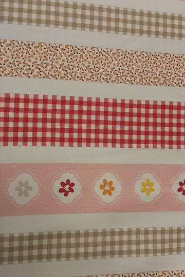 Dekoračná látka TWIST B01 pruhy oranžová