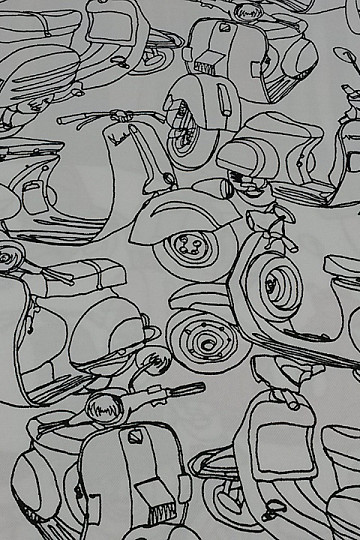 Dekoračná látka MOTOS white/black