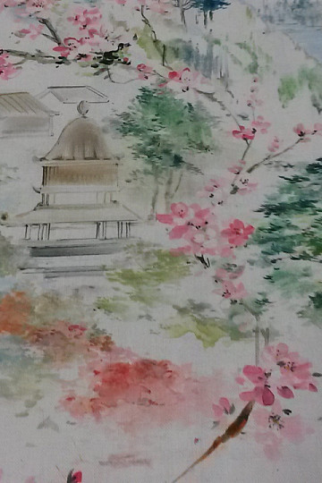 Dekoračná látka MIDORI Japonská krajina