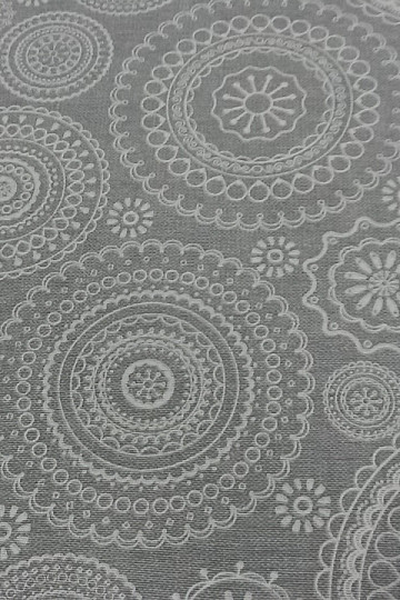 Dekoračná látka MANDALA FONDO sivá
