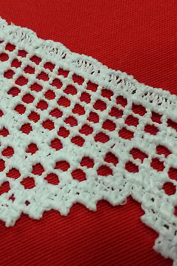 Čipka 5432/0010 5,3 cm biela matná
