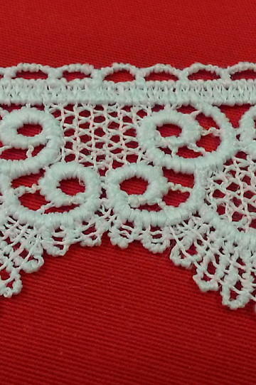 Čipka 5555/0010 5,3 cm biela matná