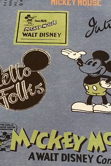 Detská dekoračná látka MICKEY MOUSE modrá