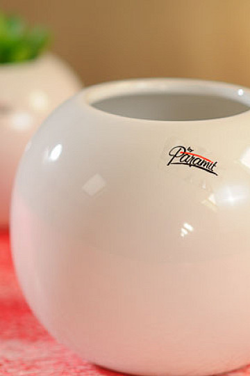 Váza Round biela 10 cm