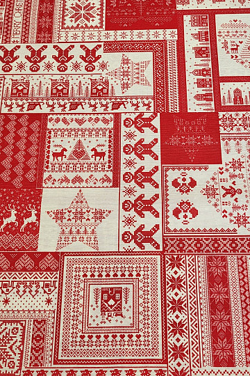 Vianočná dekoračná látka ORNAMAYO