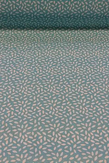 Bavlnená látka STILI turquoise tyrkys