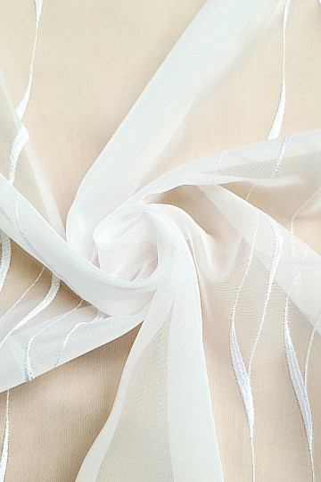 Vyšívaná luxusná záclona bílá GERSTER  195/0001