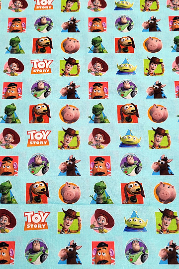 Bavlnená látka TOY STORY PATCH