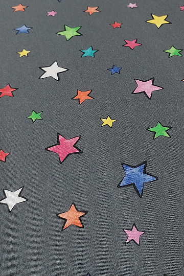Dekoračné látka STARS farebné hviezdy
