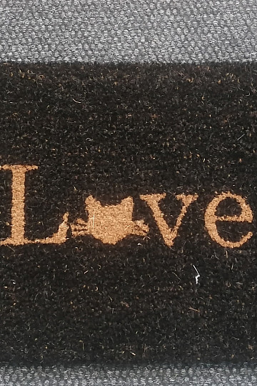 Rohožka LOVE čierna