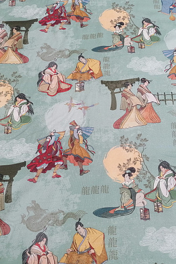 Dekoračná látka JAPONSKO ZELENÉ