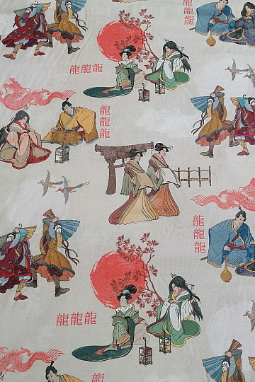 Dekoračná látka JAPONSKO SMOTANOVÉ