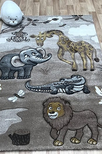 Detský kusový koberec africká ZVIERATKÁ