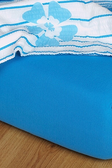 Jersey prestieradlo farba DENIM