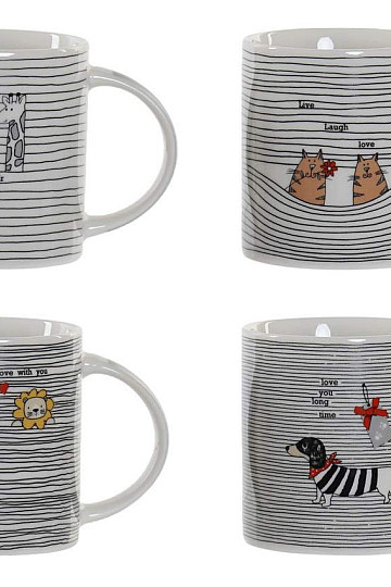 Hrnek Black and White Stripes 250 ml