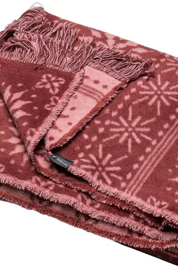 Bavlnená deka Winter snowflakes Vločky červená