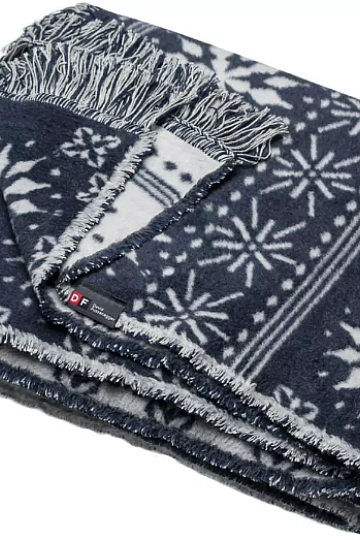 Bavlnená deka Winter snowflakes Vločky modrá