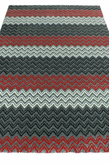 Moderný koberec ZIG ZAG red
